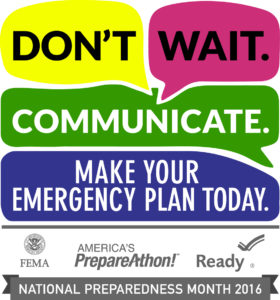 2016 National Preparedness Month Logo